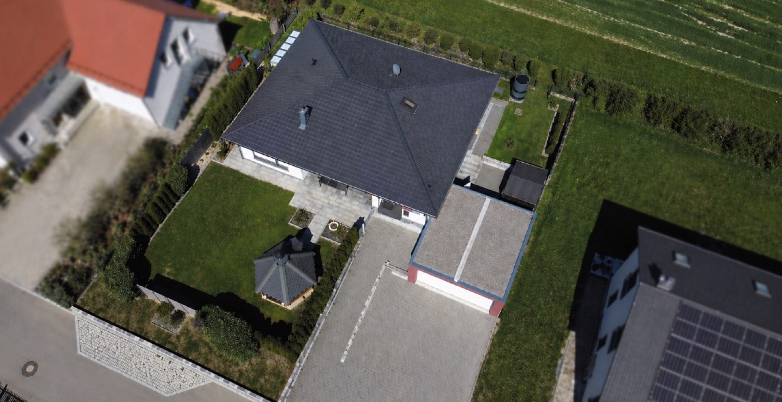 Einfamilienhaus Eppishausen – Ansicht von oben
