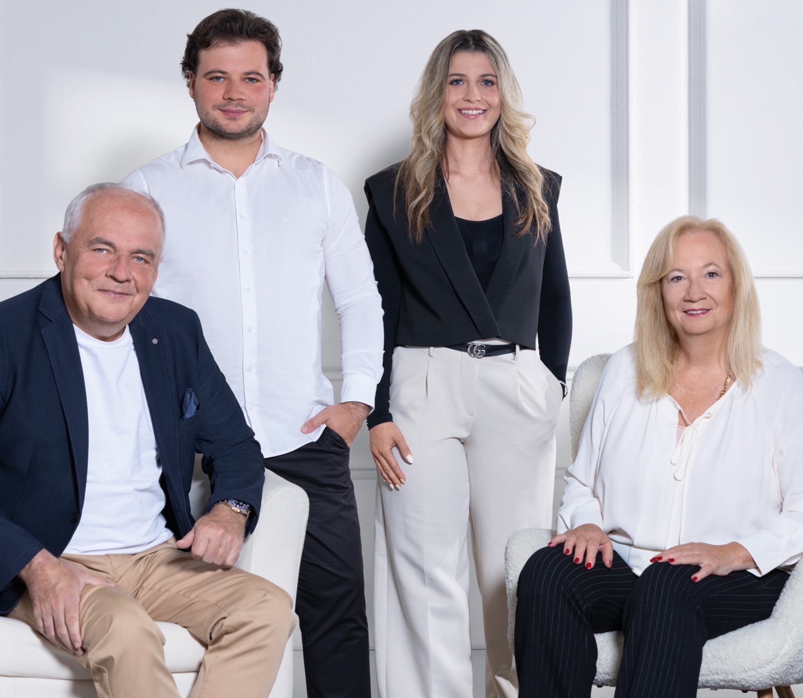 Das Team von Gendner Immobilien – Cornelia, Matthias, Andreas und Selina